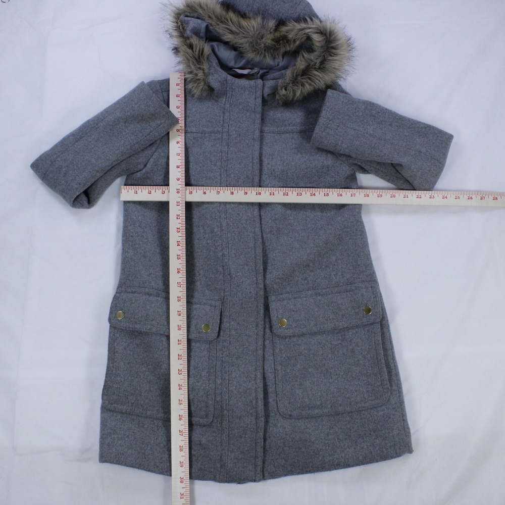 J. Crew Vail Parka Coat – Heather Gray with Faux Fur Hood - Picture 8 of 8
